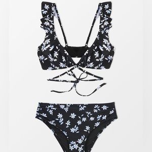 Brand New Cupshe Floral Bikini